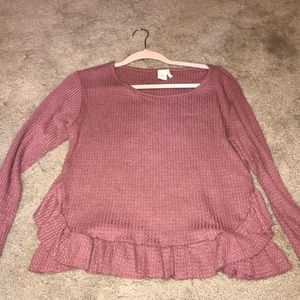 Soft long sleeve sweater